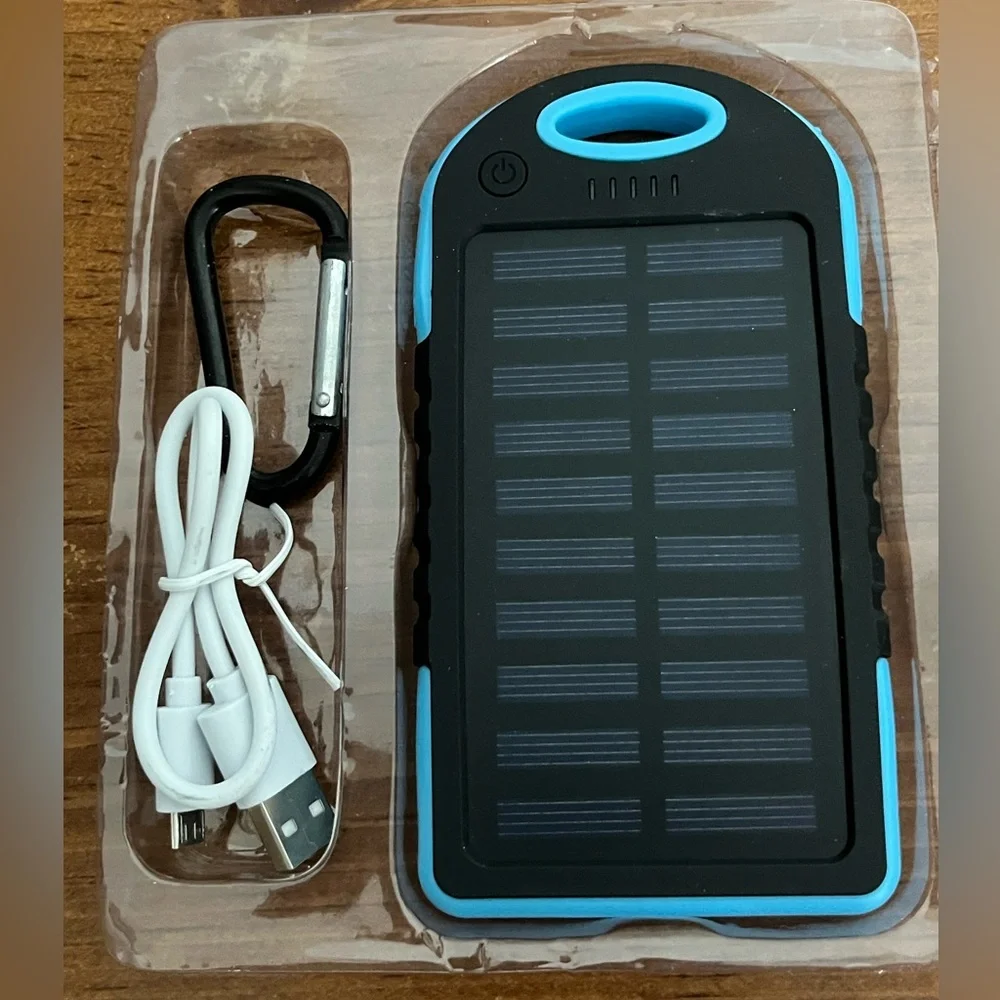 Solar Charger in Black and Blue